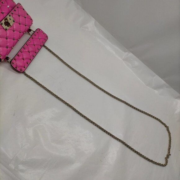 Authentic Valentino Garavani Pink Leather Shoulder Bag mn845-112525 - Picture 9 of 16